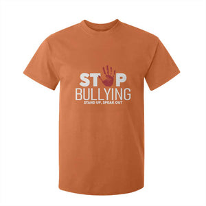 Anti Bullying Awareness T Shirt For Kid Stop Bullying Stand Up Speak Out Hand Prints TS11 Orange Print Your Wear