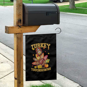 Funny Turkey And Touchdowns Garden Flag Thanksgiving American Football Fall Season - Print Your Wear
