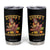 Funny Turkey And Touchdowns Tumbler Cup Thanksgiving American Football Fall Season - Print Your Wear