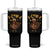 Funny F Caw F Thanksgiving Turkey Tumbler With Handle Poultry Humor TS11 One Size: 40 oz Black Print Your Wear