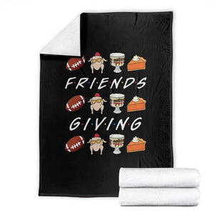Funny Thanksgiving Thankful Friends Giving Party Throw Blanket TS11 Black Print Your Wear