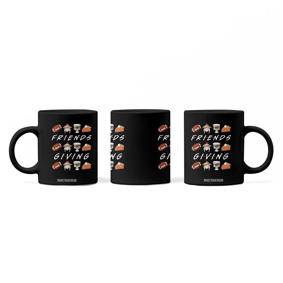 Funny Thanksgiving Thankful Friends Giving Party Coffee Mug TS11 Print Your Wear