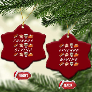 Funny Thanksgiving Thankful Friends Giving Party Ceramic Ornament TS11 Print Your Wear