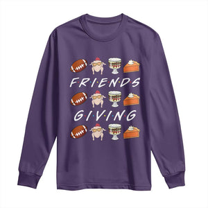 Funny Thanksgiving Thankful Friends Giving Party Long Sleeve Shirt TS11 Purple Print Your Wear