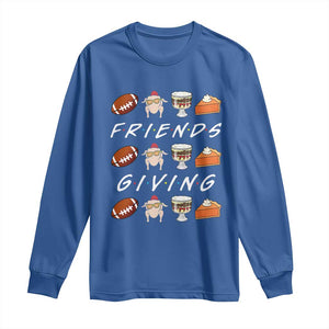 Funny Thanksgiving Thankful Friends Giving Party Long Sleeve Shirt TS11 Royal Blue Print Your Wear