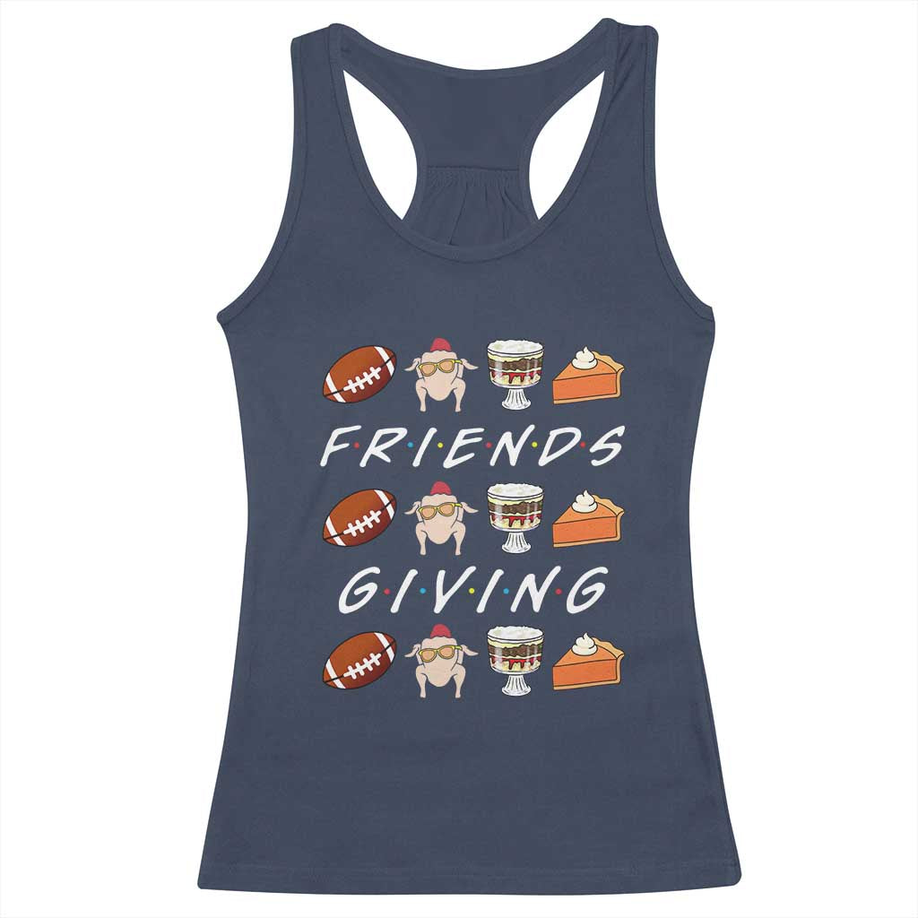 Funny Thanksgiving Thankful Friends Giving Party Racerback Tank Top TS11 Navy Print Your Wear