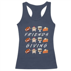 Funny Thanksgiving Thankful Friends Giving Party Racerback Tank Top TS11 Navy Print Your Wear