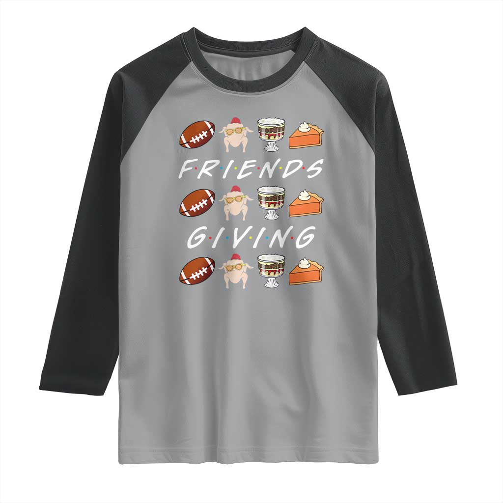 Funny Thanksgiving Thankful Friends Giving Party Raglan Shirt TS11 Sport Gray Black Print Your Wear