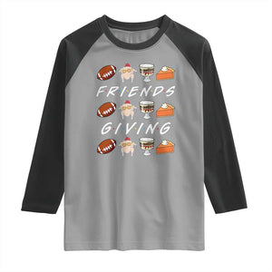 Funny Thanksgiving Thankful Friends Giving Party Raglan Shirt TS11 Sport Gray Black Print Your Wear