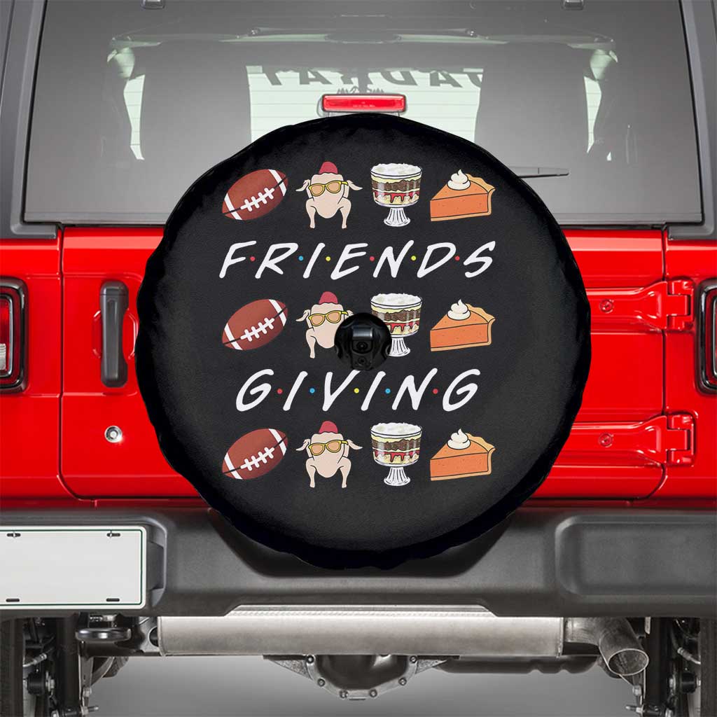 Funny Thanksgiving Thankful Friends Giving Party Spare Tire Cover TS11 Black Print Your Wear