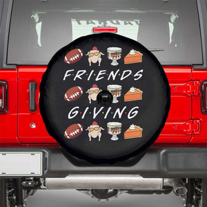 Funny Thanksgiving Thankful Friends Giving Party Spare Tire Cover TS11 Black Print Your Wear
