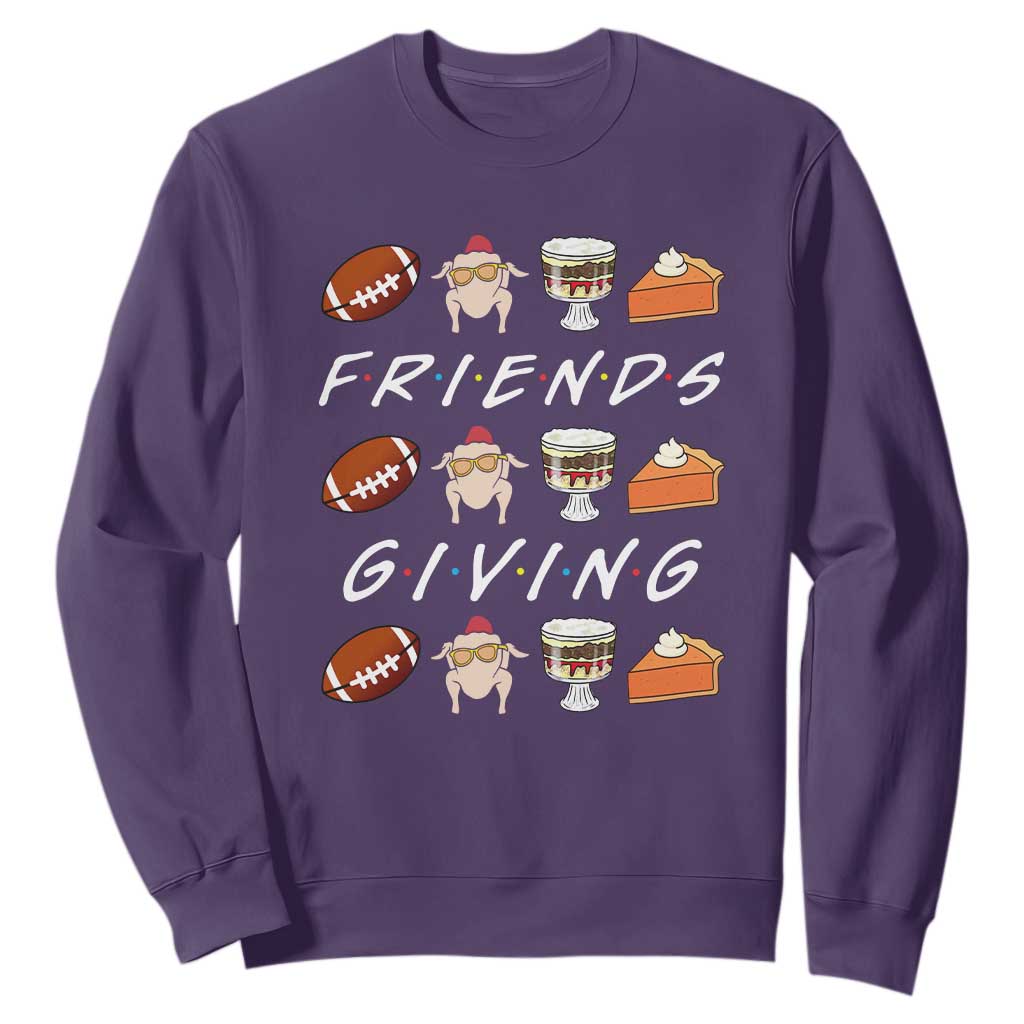 Funny Thanksgiving Thankful Friends Giving Party Sweatshirt TS11 Purple Print Your Wear