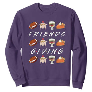 Funny Thanksgiving Thankful Friends Giving Party Sweatshirt TS11 Purple Print Your Wear