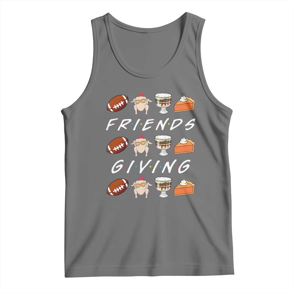 Funny Thanksgiving Thankful Friends Giving Party Tank Top TS11 Black Heather Print Your Wear