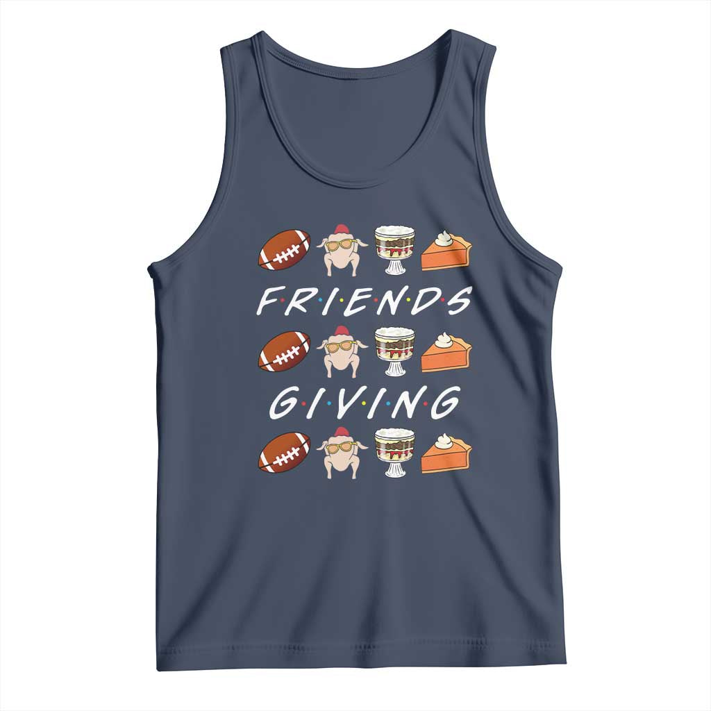 Funny Thanksgiving Thankful Friends Giving Party Tank Top TS11 Navy Print Your Wear