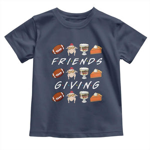 Funny Thanksgiving Thankful Friends Giving Party Toddler T Shirt TS11 Navy Print Your Wear
