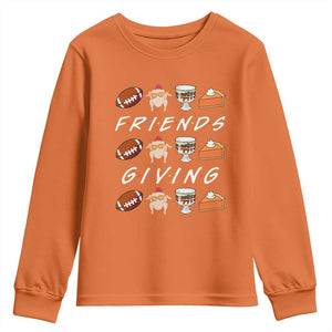 Funny Thanksgiving Thankful Friends Giving Party Youth Sweatshirt TS11 Orange Print Your Wear