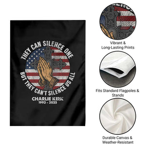 Charlie Kirk Memorial Garden Flag They Can Silence One But They Cant Silence Us All TS11 Print Your Wear