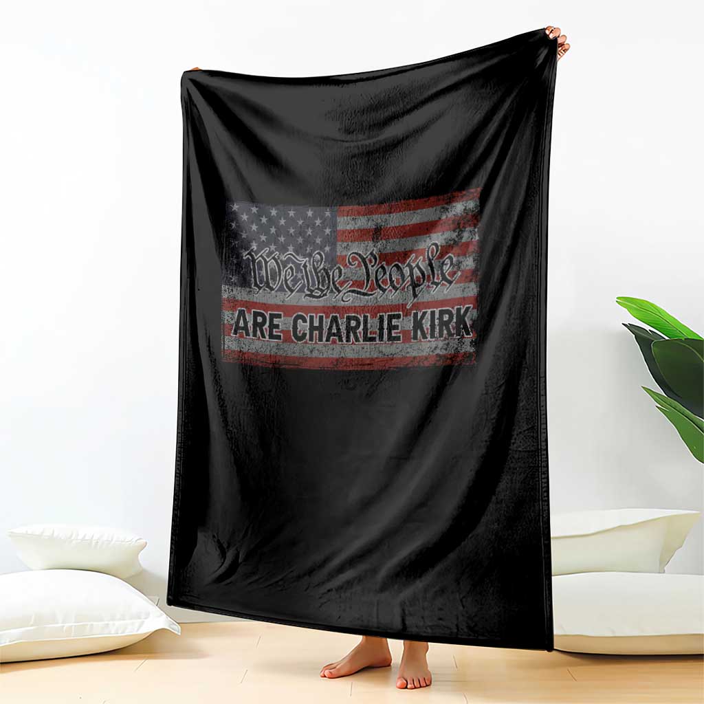 We Are Charlie Kirk Throw Blanket We The People Vintage American Flag TS11 Print Your Wear