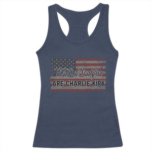 We Are Charlie Kirk Racerback Tank Top We The People Vintage American Flag TS11 Navy Print Your Wear