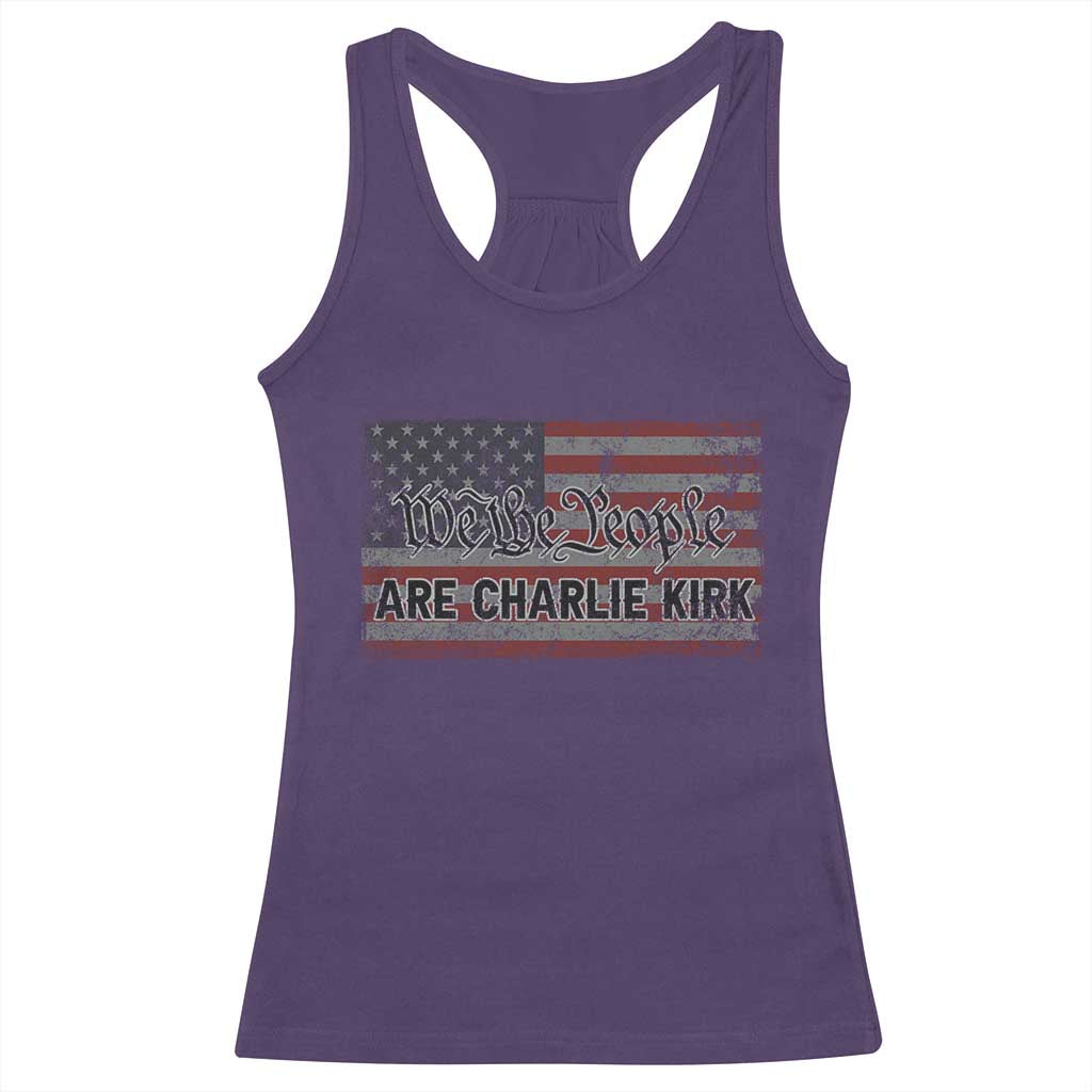We Are Charlie Kirk Racerback Tank Top We The People Vintage American Flag TS11 Purple Print Your Wear