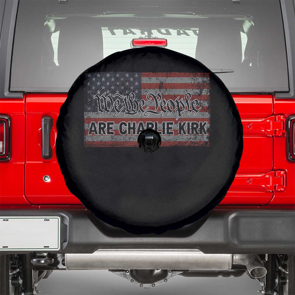 We Are Charlie Kirk Spare Tire Cover We The People Vintage American Flag TS11 Black Print Your Wear