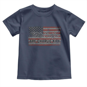 We Are Charlie Kirk Toddler T Shirt We The People Vintage American Flag TS11 Navy Print Your Wear