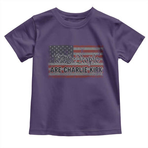 We Are Charlie Kirk Toddler T Shirt We The People Vintage American Flag TS11 Purple Print Your Wear