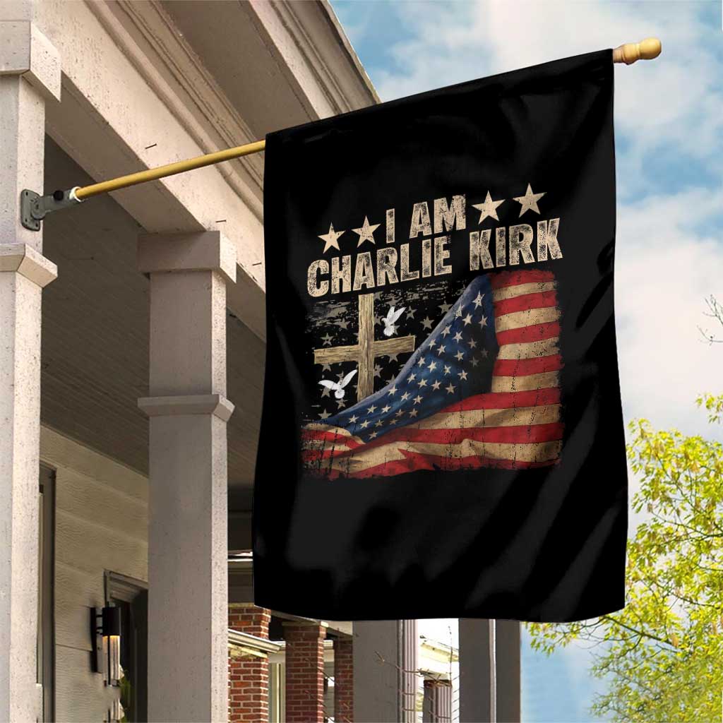 I Am Charlie Kirk Garden Flag Freedom Vintage American Flag TS11 Print Your Wear