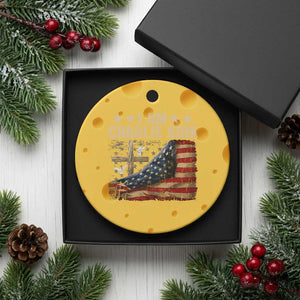 I Am Charlie Kirk Ceramic Ornament Freedom Vintage American Flag TS11 1pc Yellow Cheese Print Your Wear
