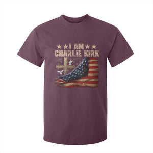 I Am Charlie Kirk T Shirt For Kid Freedom Vintage American Flag TS11 Maroon Print Your Wear