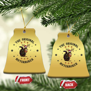 Funny Xmas Squirrel Christmas Ornament The Original Nutcracker Snowflake Santa Hat TS11 Bell Flake Gold Print Your Wear