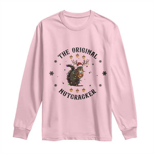 Funny Christmas Squirrel Long Sleeve Shirt The Original Nutcracker Snowflake Santa Hat TS11 Light Pink Print Your Wear