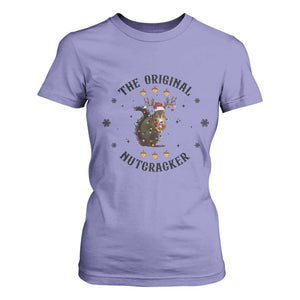 Funny Christmas Squirrel T Shirt For Women The Original Nutcracker Snowflake Santa Hat TS11 Violet Print Your Wear