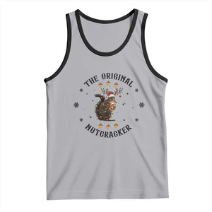 Funny Christmas Squirrel Tank Top The Original Nutcracker Snowflake Santa Hat TS11 Athletic Heather Black Print Your Wear