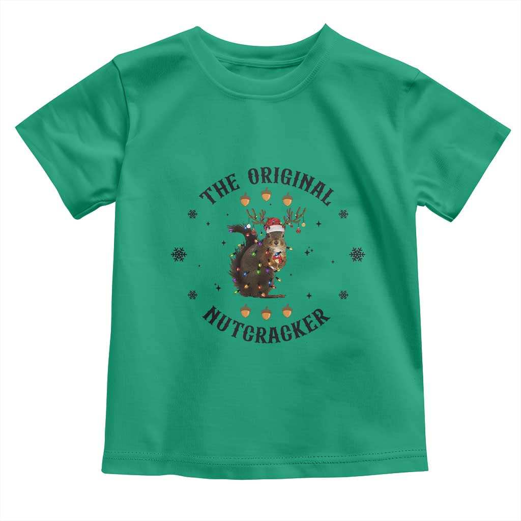Funny Christmas Squirrel Toddler T Shirt The Original Nutcracker Snowflake Santa Hat TS11 Irish Green Print Your Wear