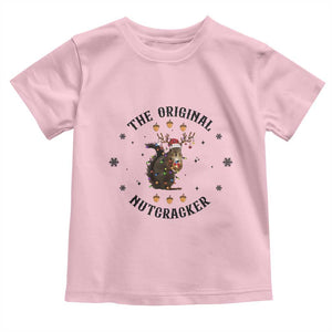 Funny Christmas Squirrel Toddler T Shirt The Original Nutcracker Snowflake Santa Hat TS11 Light Pink Print Your Wear