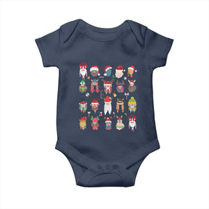 Funny Christmas Viking Baby Onesie Nordic Cute Viking Warriors TS11 Navy Print Your Wear