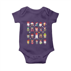 Funny Christmas Viking Baby Onesie Nordic Cute Viking Warriors TS11 Purple Print Your Wear