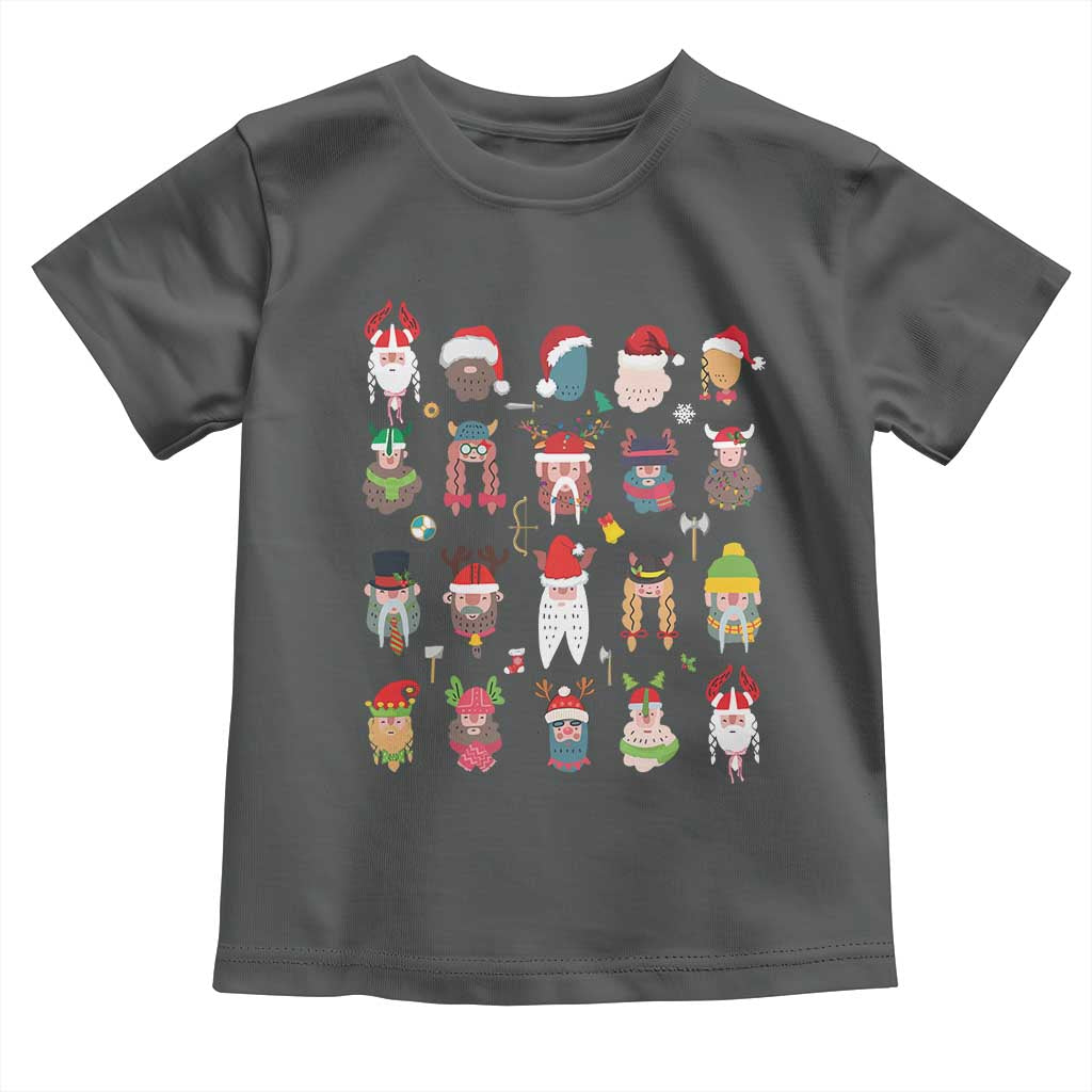 Funny Christmas Viking Baby Shirt Nordic Cute Viking Warriors TS11 Dark Heather Print Your Wear