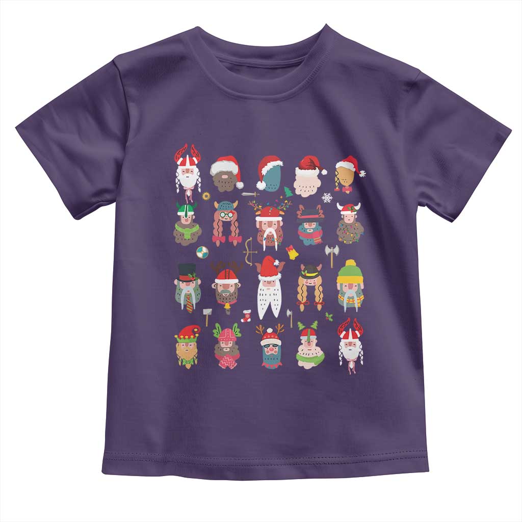 Funny Christmas Viking Baby Shirt Nordic Cute Viking Warriors TS11 Purple Print Your Wear