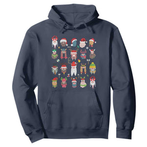 Funny Christmas Viking Hoodie Nordic Cute Viking Warriors TS11 Navy Print Your Wear