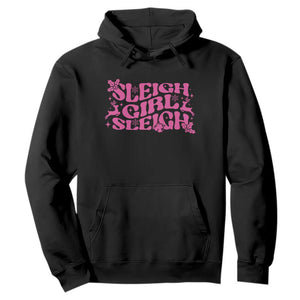 Funny Pink Christmas Hoodie Sleigh Girl Sleigh Reindeer TS11 Black Print Your Wear