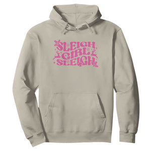 Funny Pink Christmas Hoodie Sleigh Girl Sleigh Reindeer TS11 Sand Print Your Wear