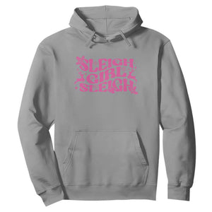 Funny Pink Christmas Hoodie Sleigh Girl Sleigh Reindeer TS11 Sport Gray Print Your Wear