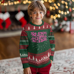 Funny Pink Xmas Ugly Christmas Sweater Sleigh Girl Sleigh Reindeer TS11 Christmas Print Your Wear