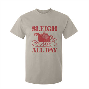 Funny Christmas T Shirt For Kid Sleigh All Day Xmas Santa's Sleigh TS11 Sand Print Your Wear