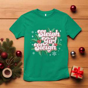Sleigh Girl Sleigh T Shirt Christmas Retro Groove Slay Girl Mistletoe TS11 Irish Green Print Your Wear