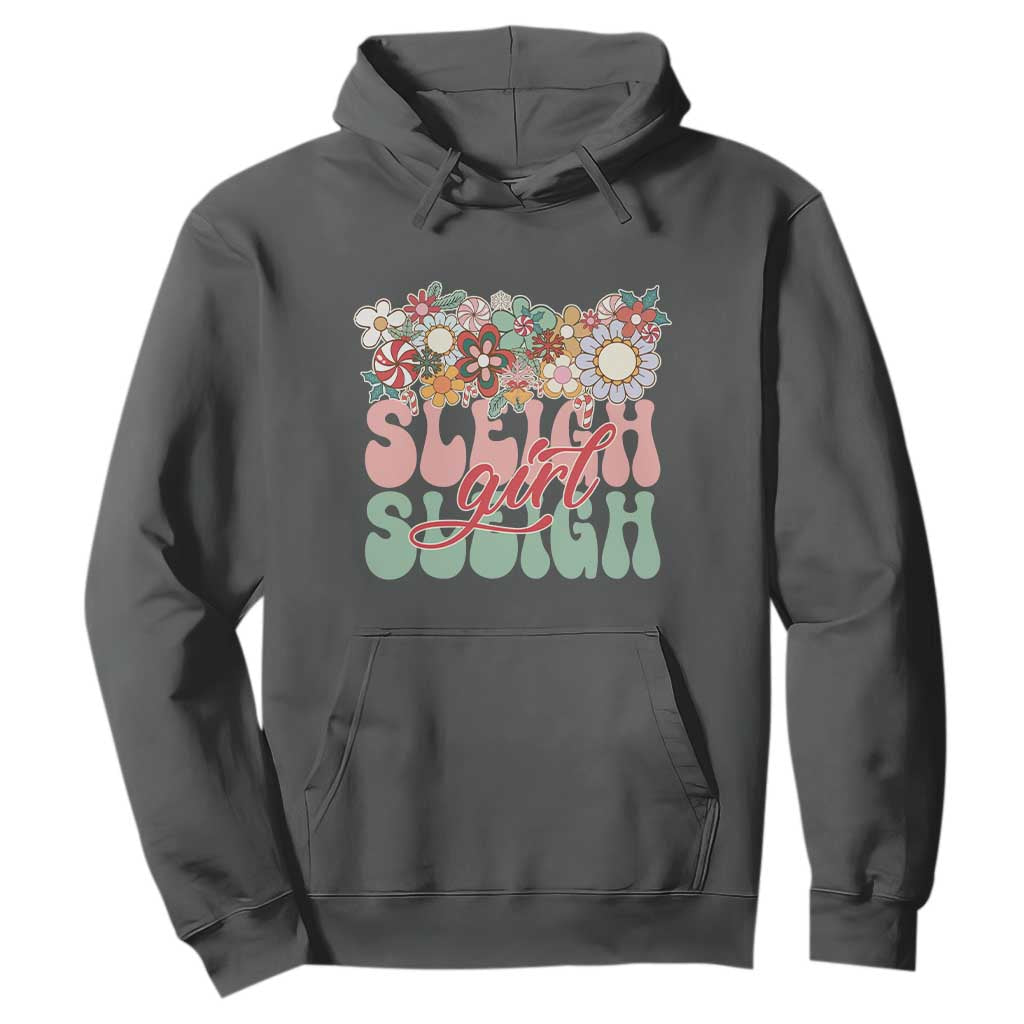 Sleigh Girl Sleigh Hoodie Christmas Retro Groove Slay Girl TS11 Dark Heather Print Your Wear