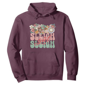 Sleigh Girl Sleigh Hoodie Christmas Retro Groove Slay Girl TS11 Maroon Print Your Wear